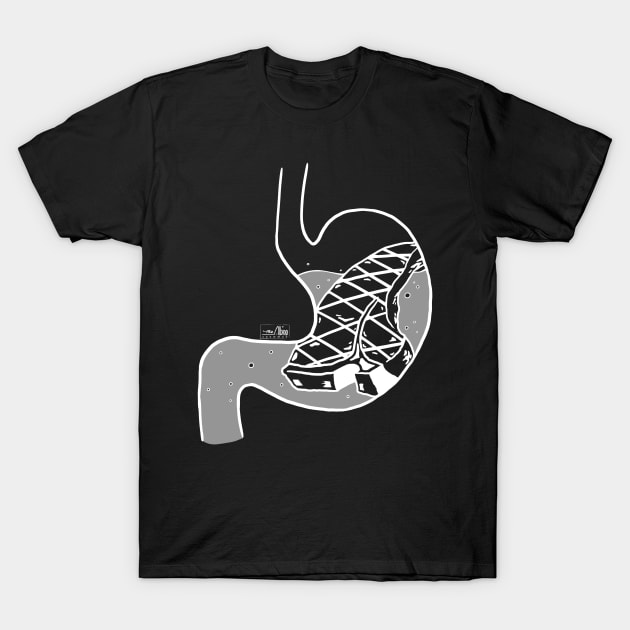 Food in My Stomach - Steak T-Shirt by TheAlbinoSnowman